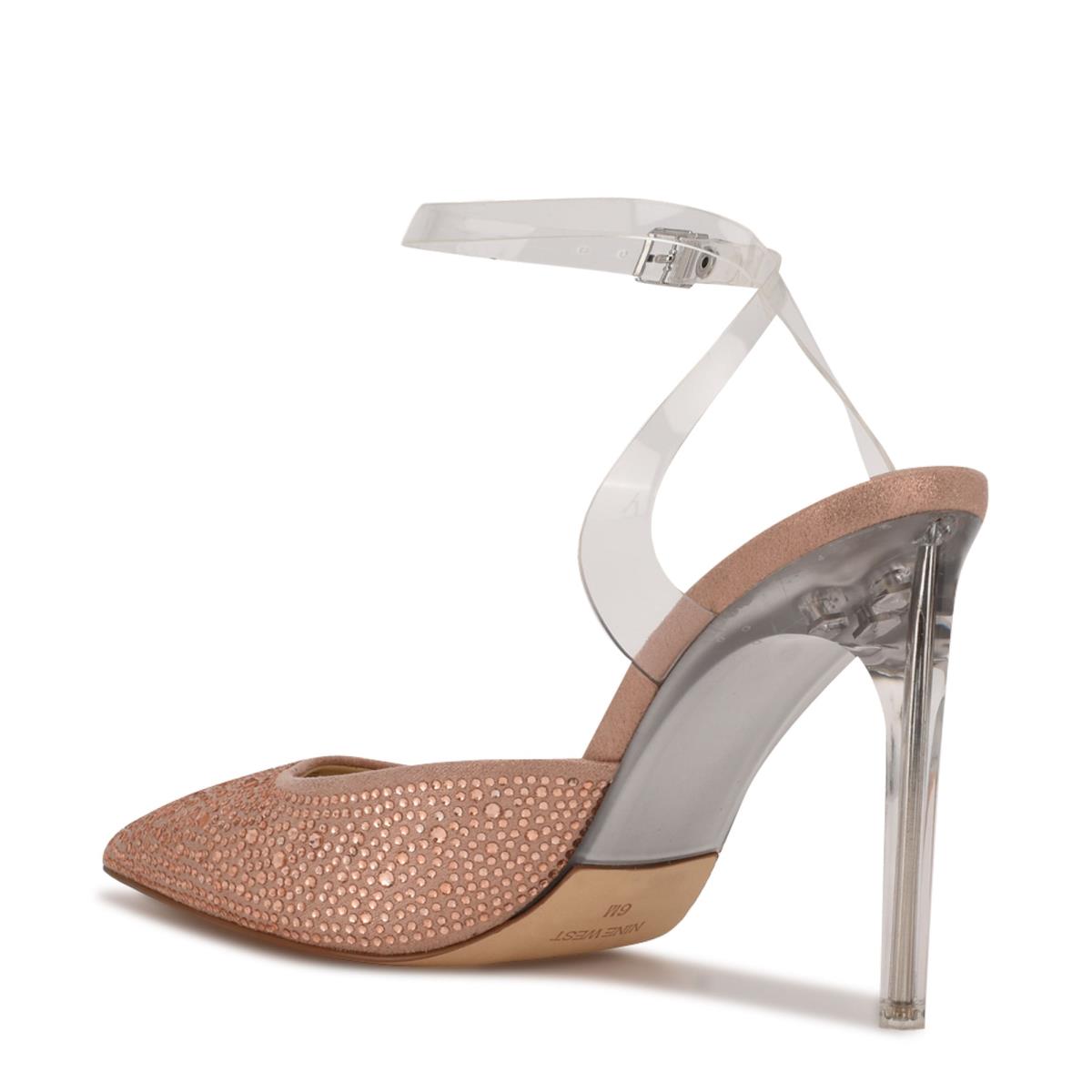 Escarpins Nine West Sparkel Ankle Brides Femme Beige | 0867MCTJW