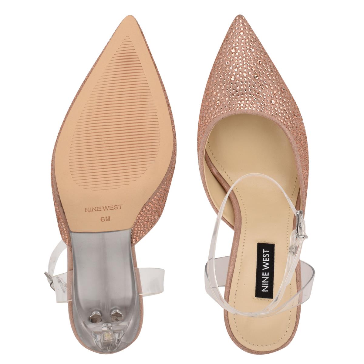 Escarpins Nine West Sparkel Ankle Brides Femme Beige | 0867MCTJW