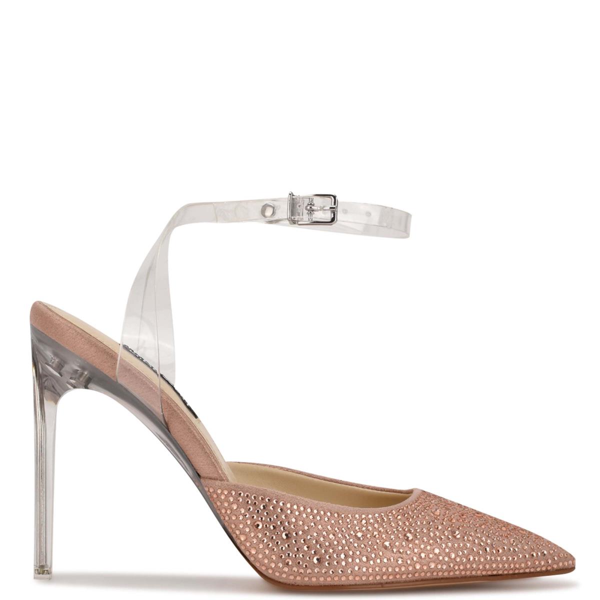 Escarpins Nine West Sparkel Ankle Brides Femme Beige | 0867MCTJW