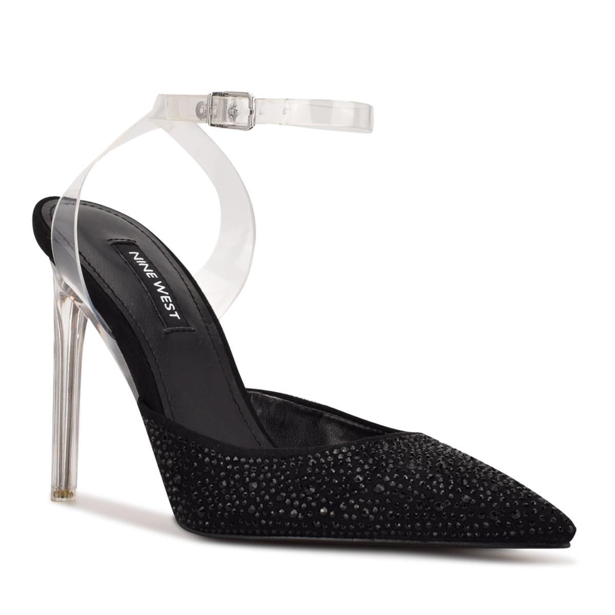 Escarpins Nine West Sparkel Ankle Brides Femme Noir | 1908IHSYL