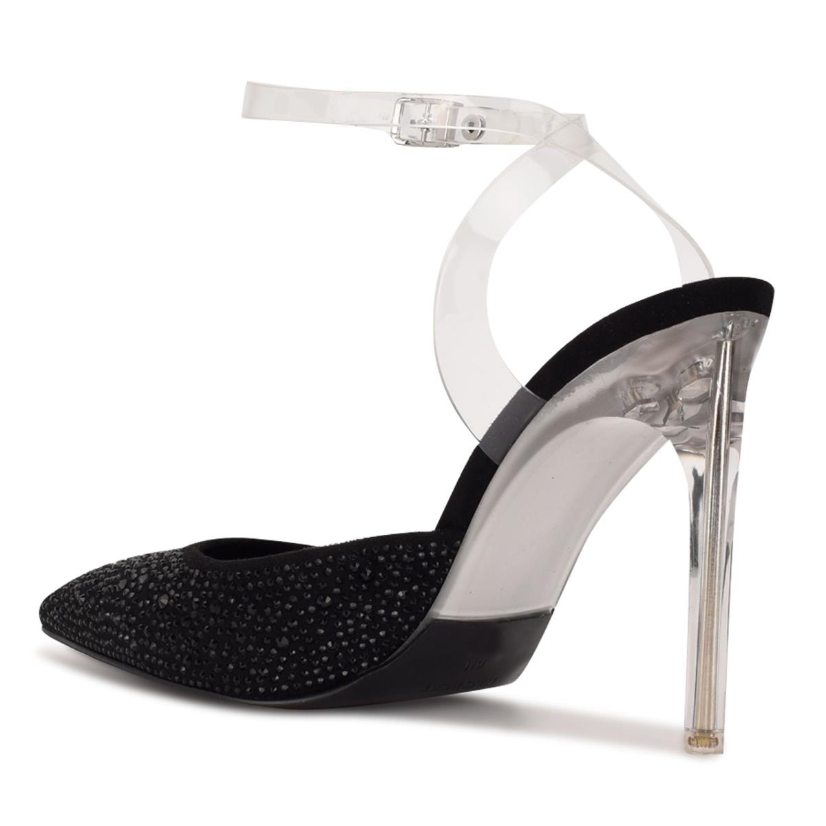 Escarpins Nine West Sparkel Ankle Brides Femme Noir | 1908IHSYL