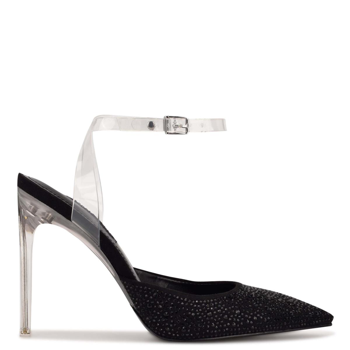 Escarpins Nine West Sparkel Ankle Brides Femme Noir | 1908IHSYL