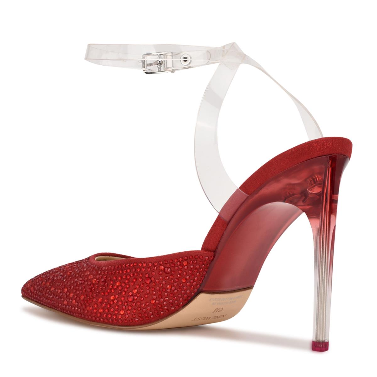 Escarpins Nine West Sparkel Ankle Brides Femme Rouge | 4596ZQPTM