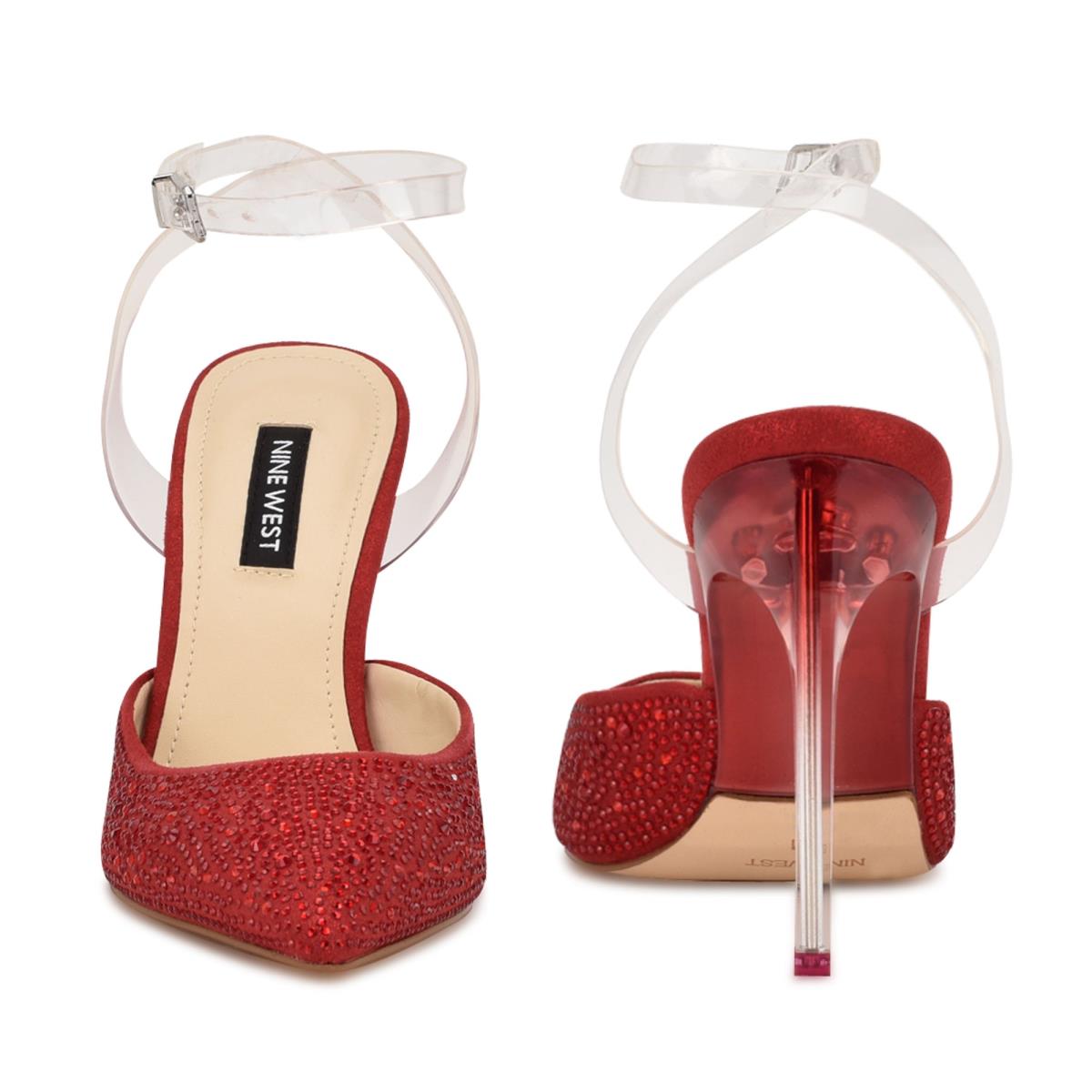 Escarpins Nine West Sparkel Ankle Brides Femme Rouge | 4596ZQPTM