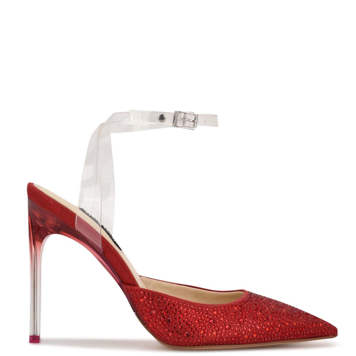 Escarpins Nine West Sparkel Ankle Brides Femme Rouge | 4596ZQPTM