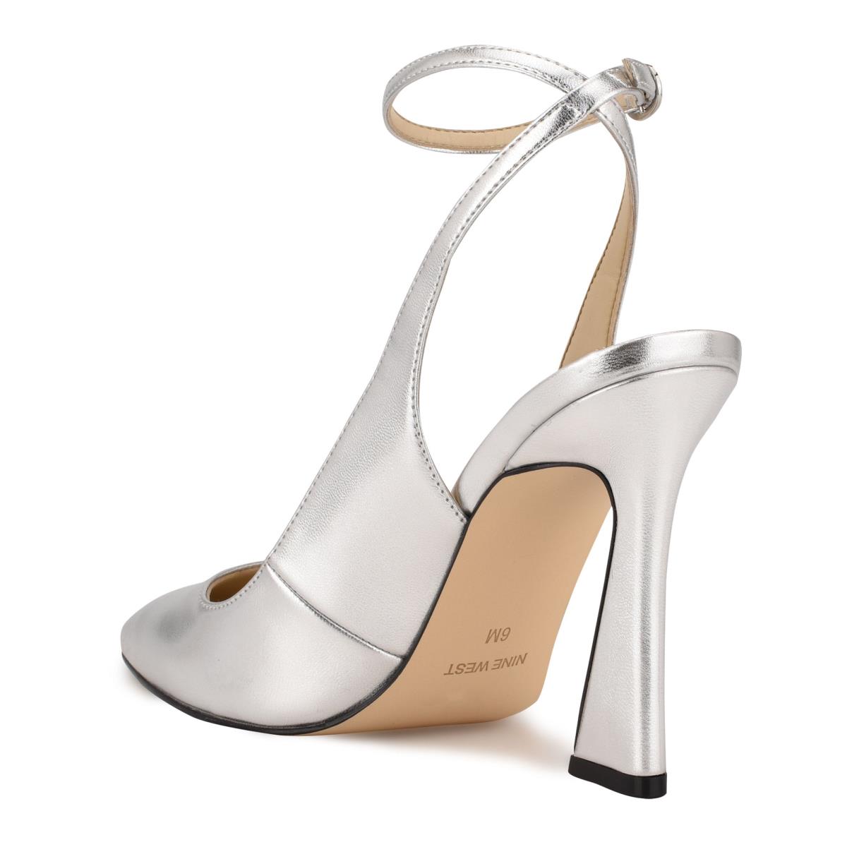 Escarpins Nine West Tabita Ankle Brides Robe Femme Argent | 5986PZYNA