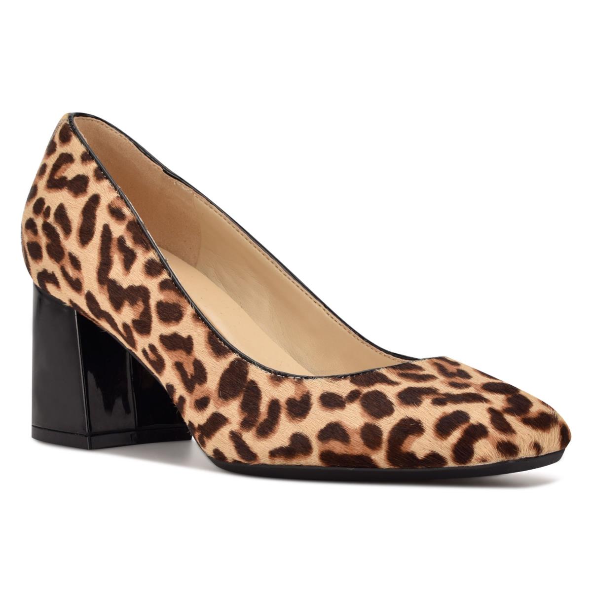 Escarpins Nine West Vibe 9x9 Block Heel Femme Leopard | 1746IJSEK