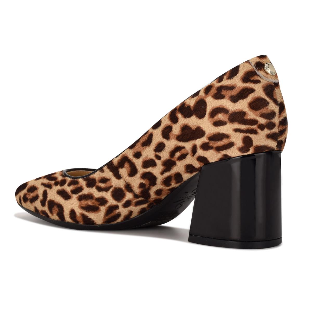 Escarpins Nine West Vibe 9x9 Block Heel Femme Leopard | 1746IJSEK