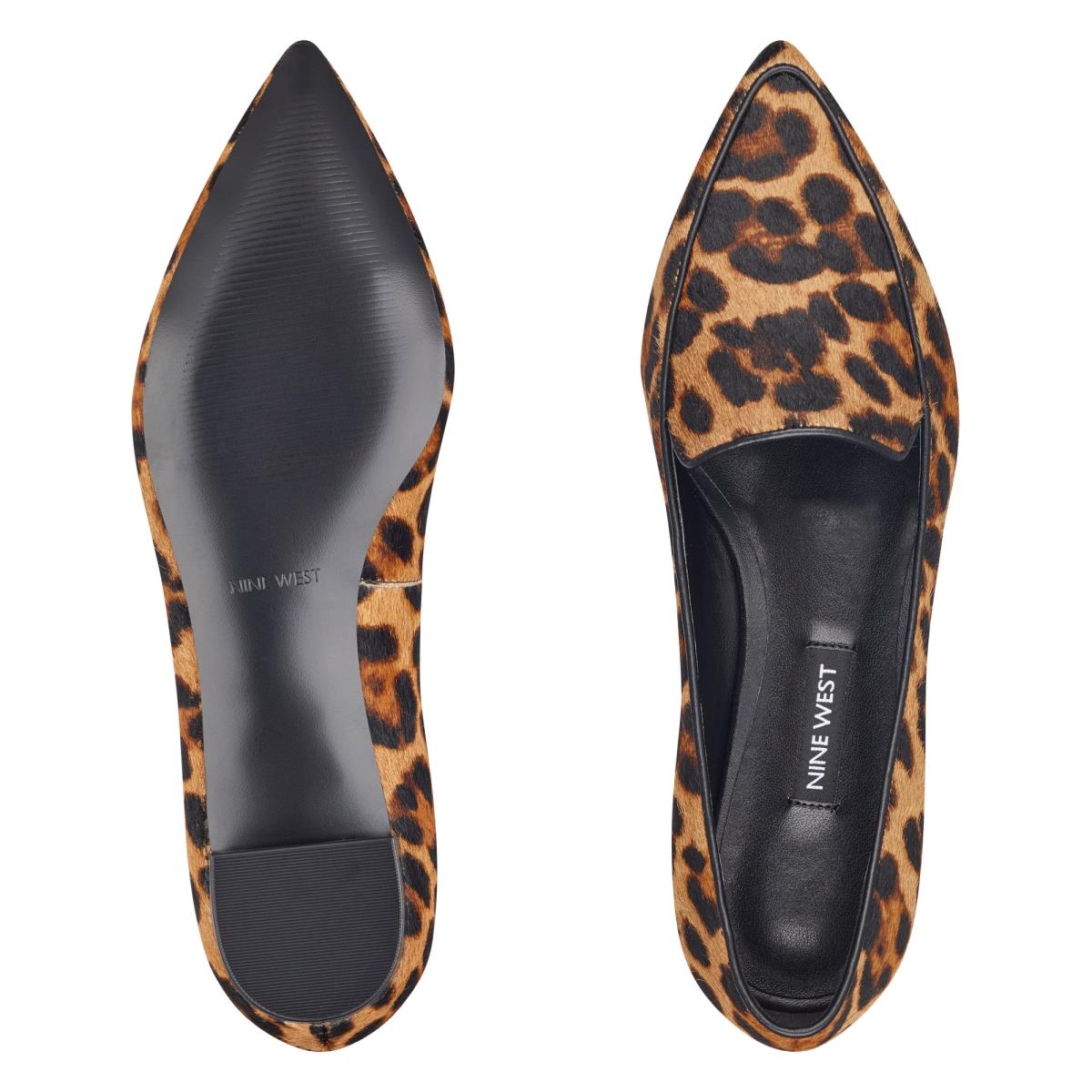 Flats Nine West Abay Smoking Femme Leopard | 9501KIFPX