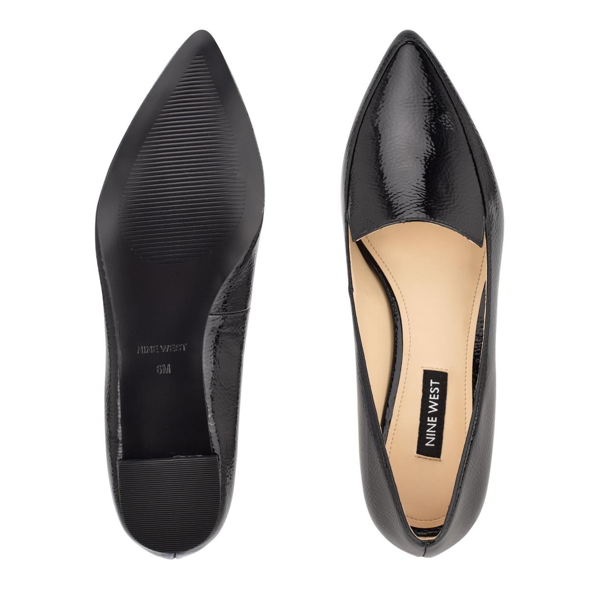 Flats Nine West Abay Smoking Femme Noir | 8214YMQFH