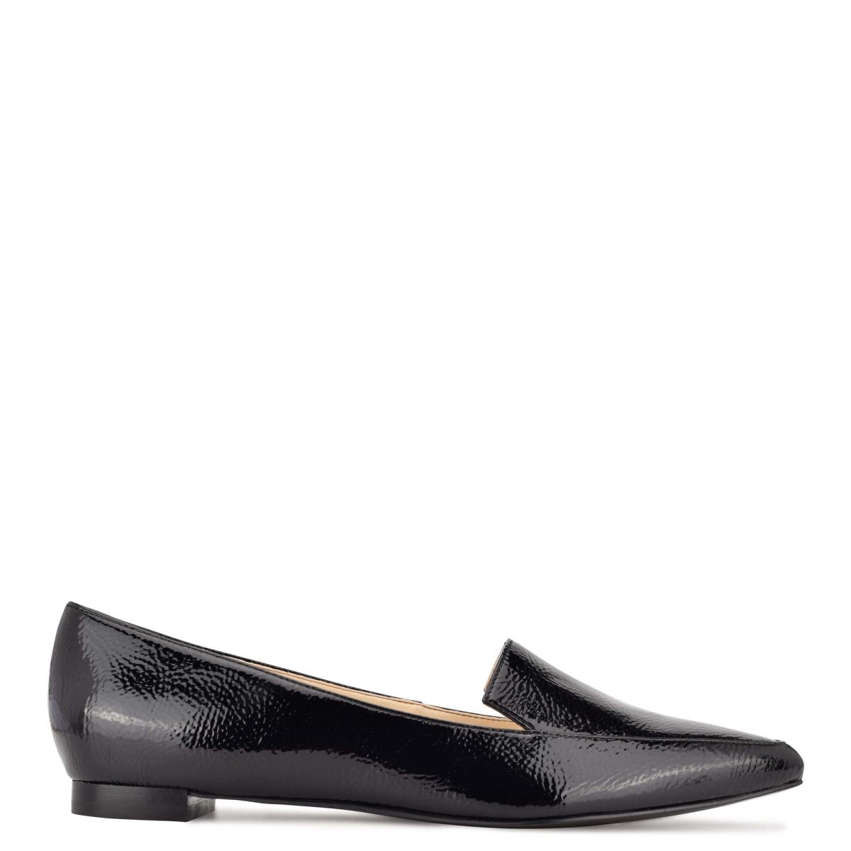 Flats Nine West Abay Smoking Femme Noir | 8214YMQFH