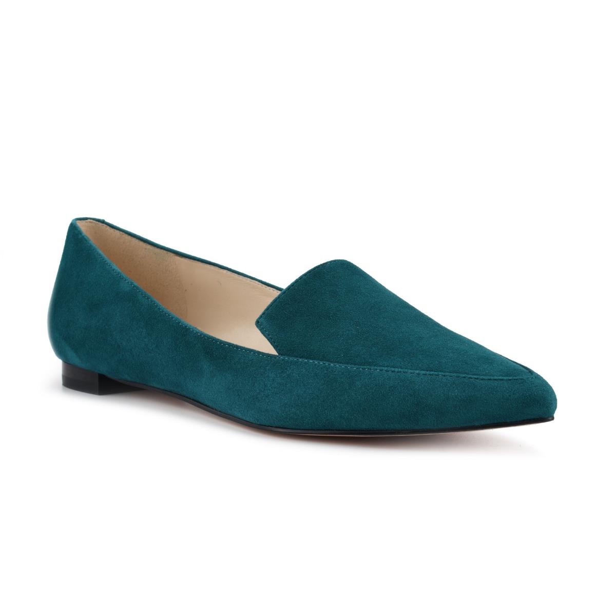 Flats Nine West Abay Smoking Femme Turquoise | 8573ISMAY