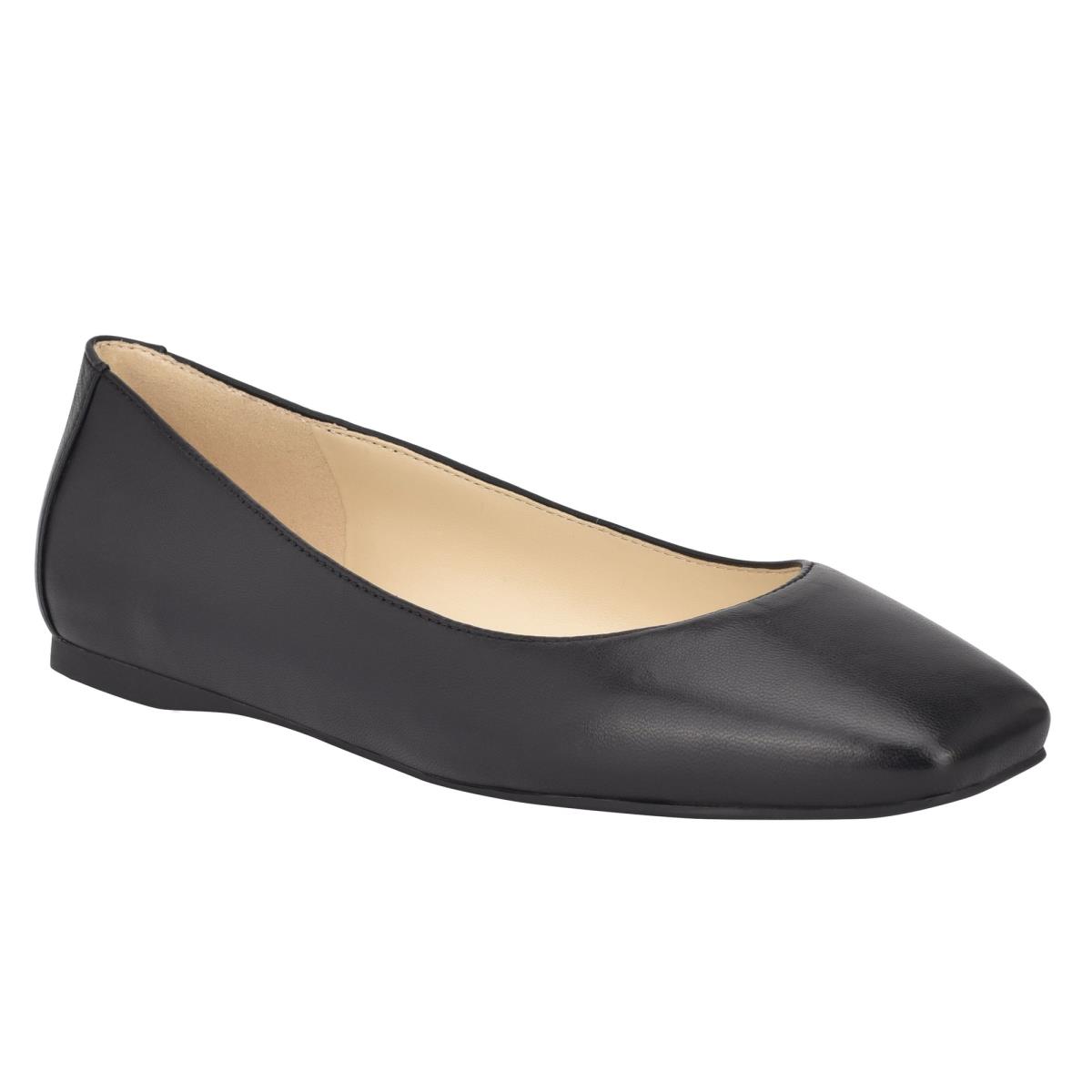 Flats Nine West Alena Square-Embout Femme Noir | 3049YOENW