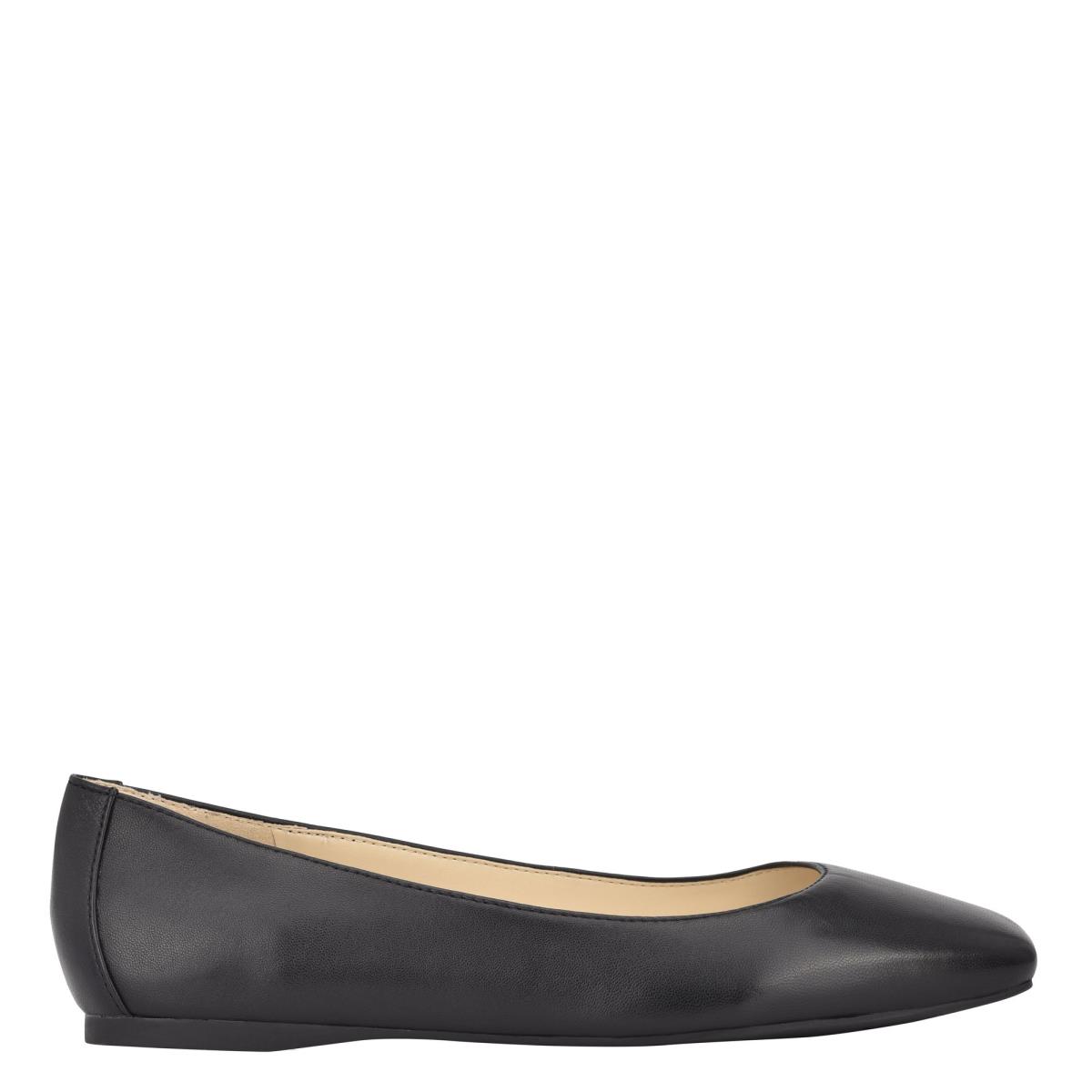 Flats Nine West Alena Square-Embout Femme Noir | 3049YOENW