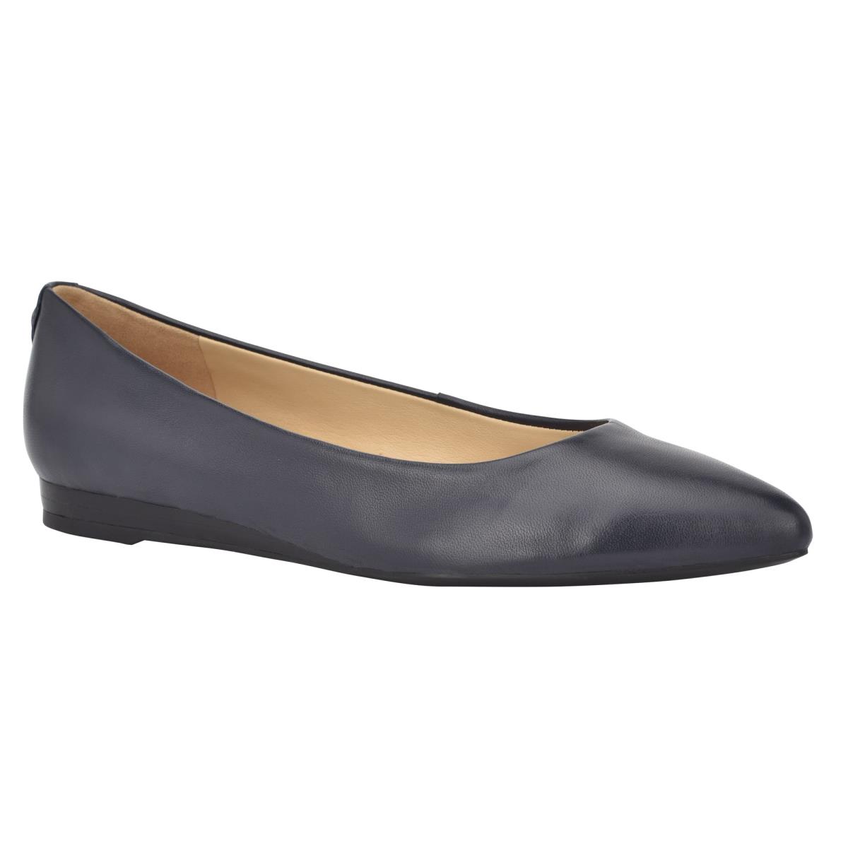 Flats Nine West Ferdi 9x9 Pointy Embout Femme Bleu Marine | 5613EXSZN