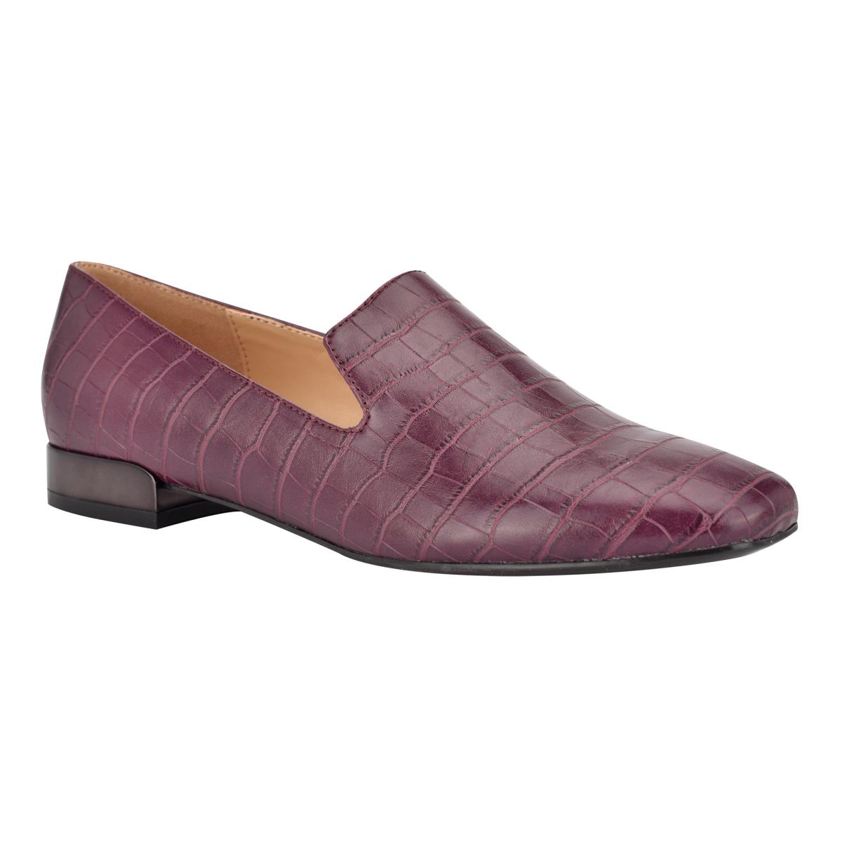 Flats Nine West Lisette Smoking Femme Bordeaux | 5281HIXWQ