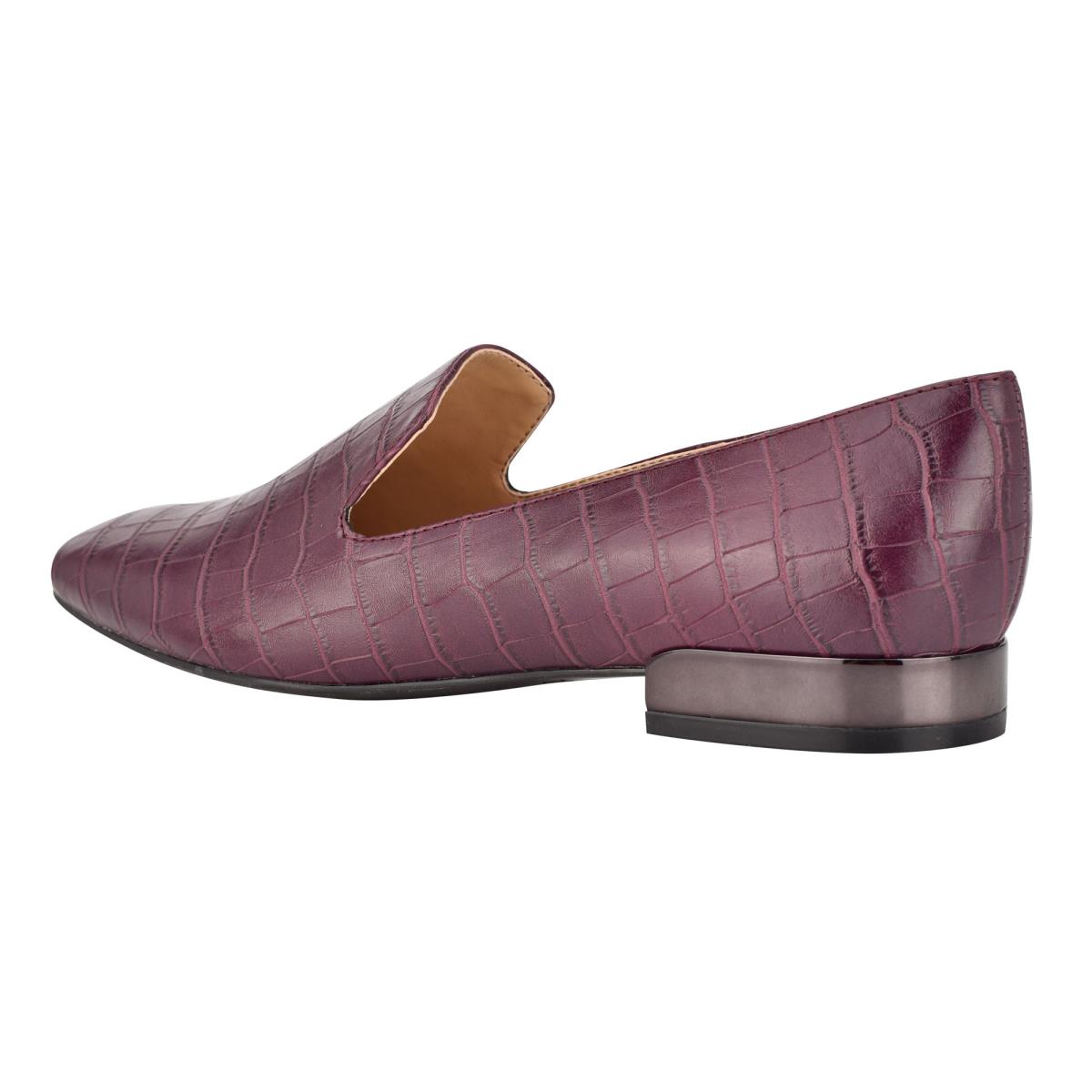 Flats Nine West Lisette Smoking Femme Bordeaux | 5281HIXWQ