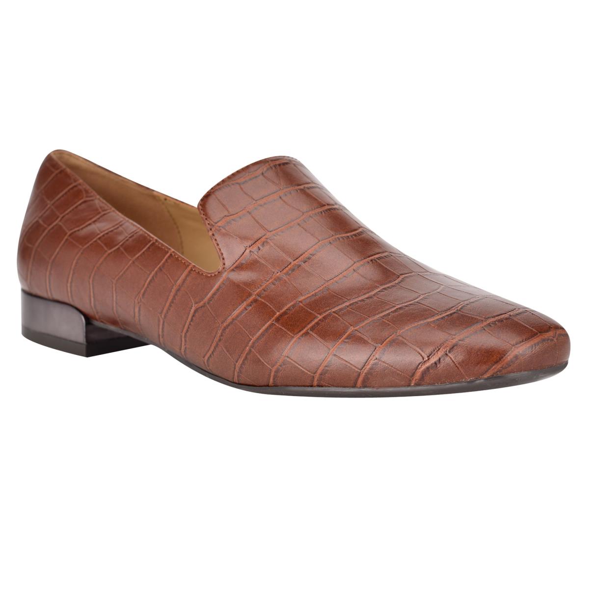 Flats Nine West Lisette Smoking Femme Marron | 5973DASWI