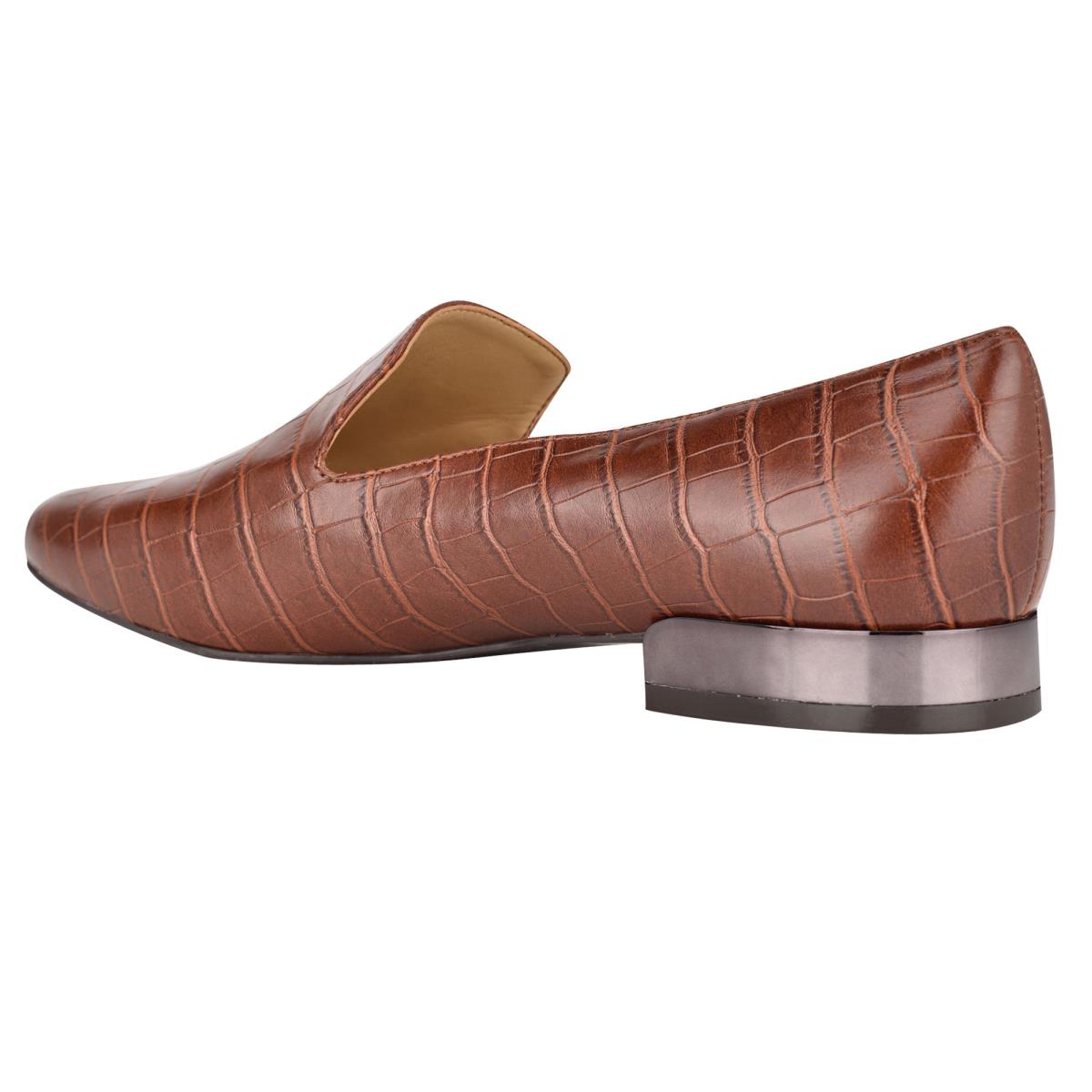 Flats Nine West Lisette Smoking Femme Marron | 5973DASWI