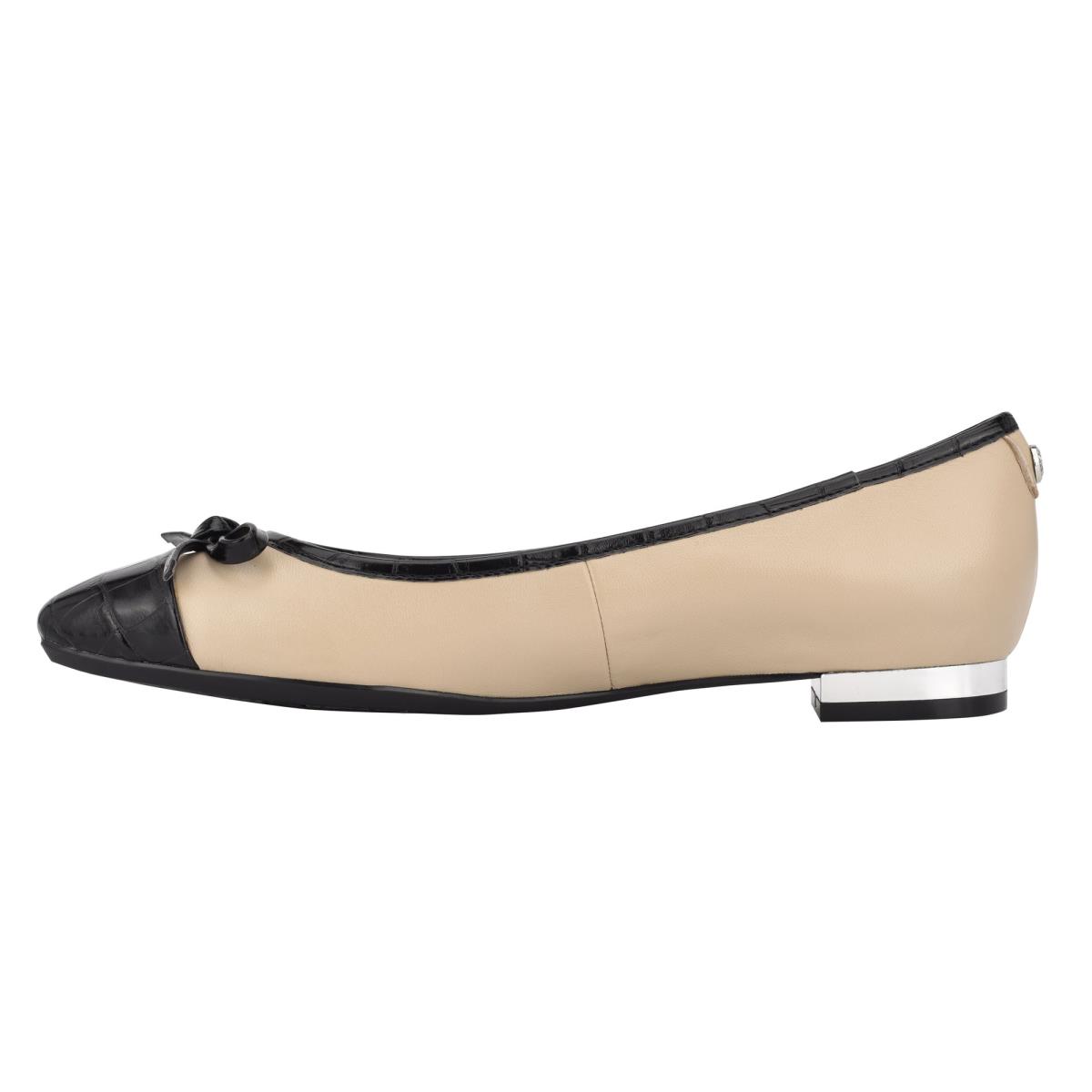 Flats Nine West Olly 9x9 Ballet Femme Beige Noir | 2879NOCRY