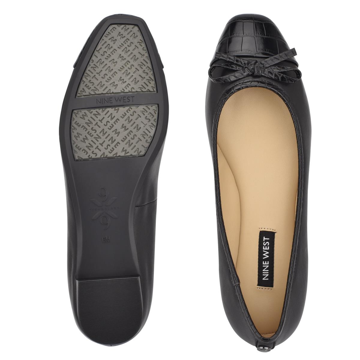 Flats Nine West Olly 9x9 Ballet Femme Noir | 5928BAWDF