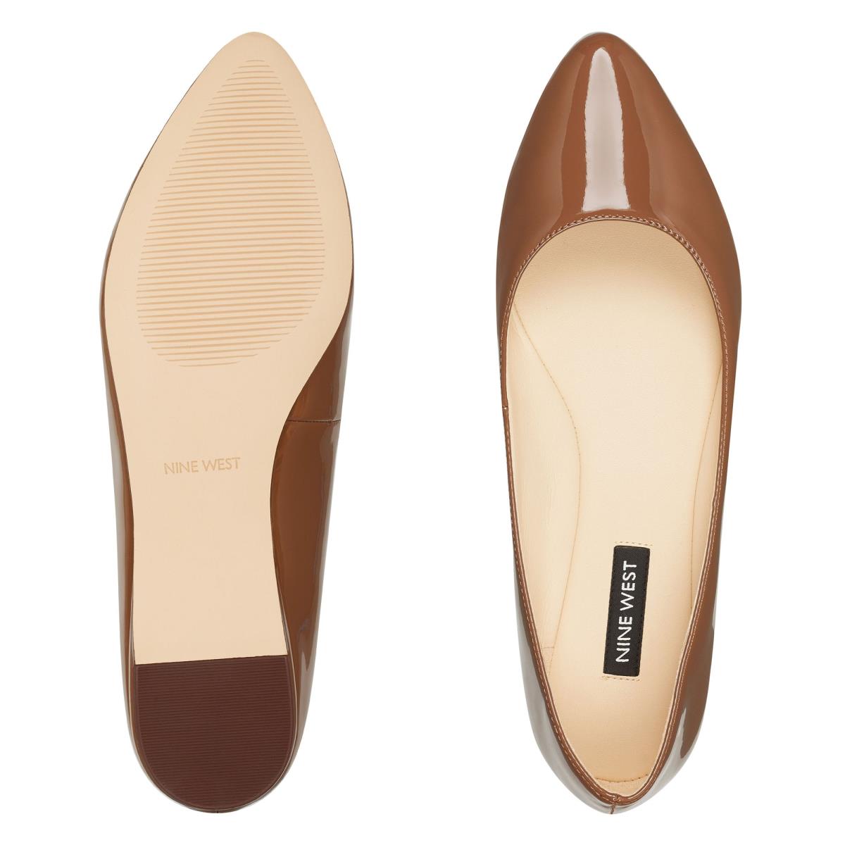 Flats Nine West Speakup Almond Embout Femme Beige Foncé | 0412YFKSL