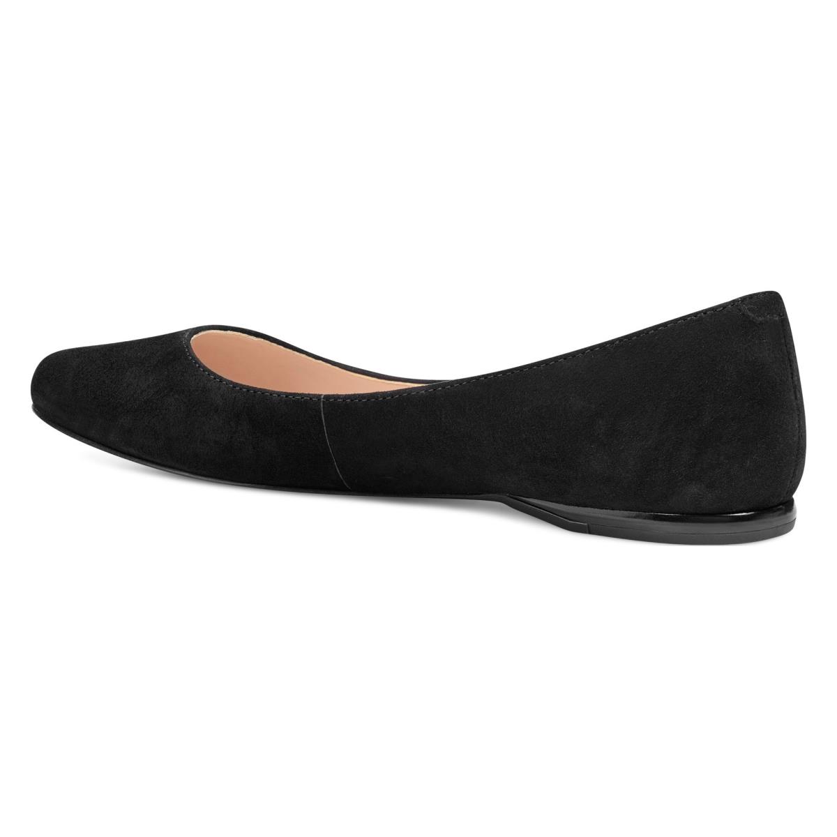 Flats Nine West Speakup Almond Embout Femme Noir | 6532OHLIC