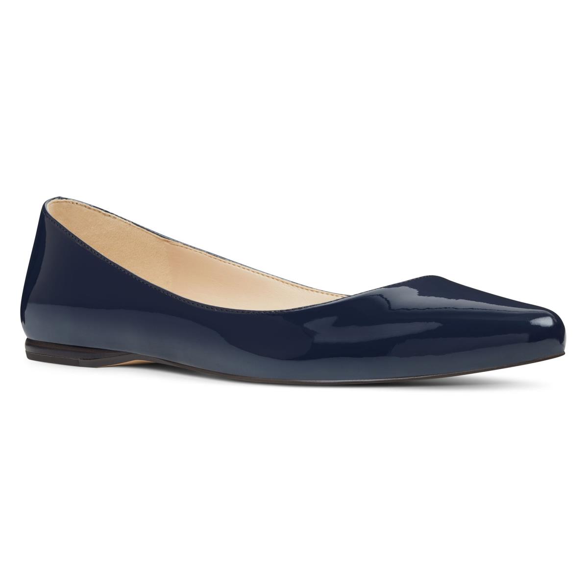 Flats Nine West Speakup Almond Embout Femme Bleu Marine | 7325RBMZQ