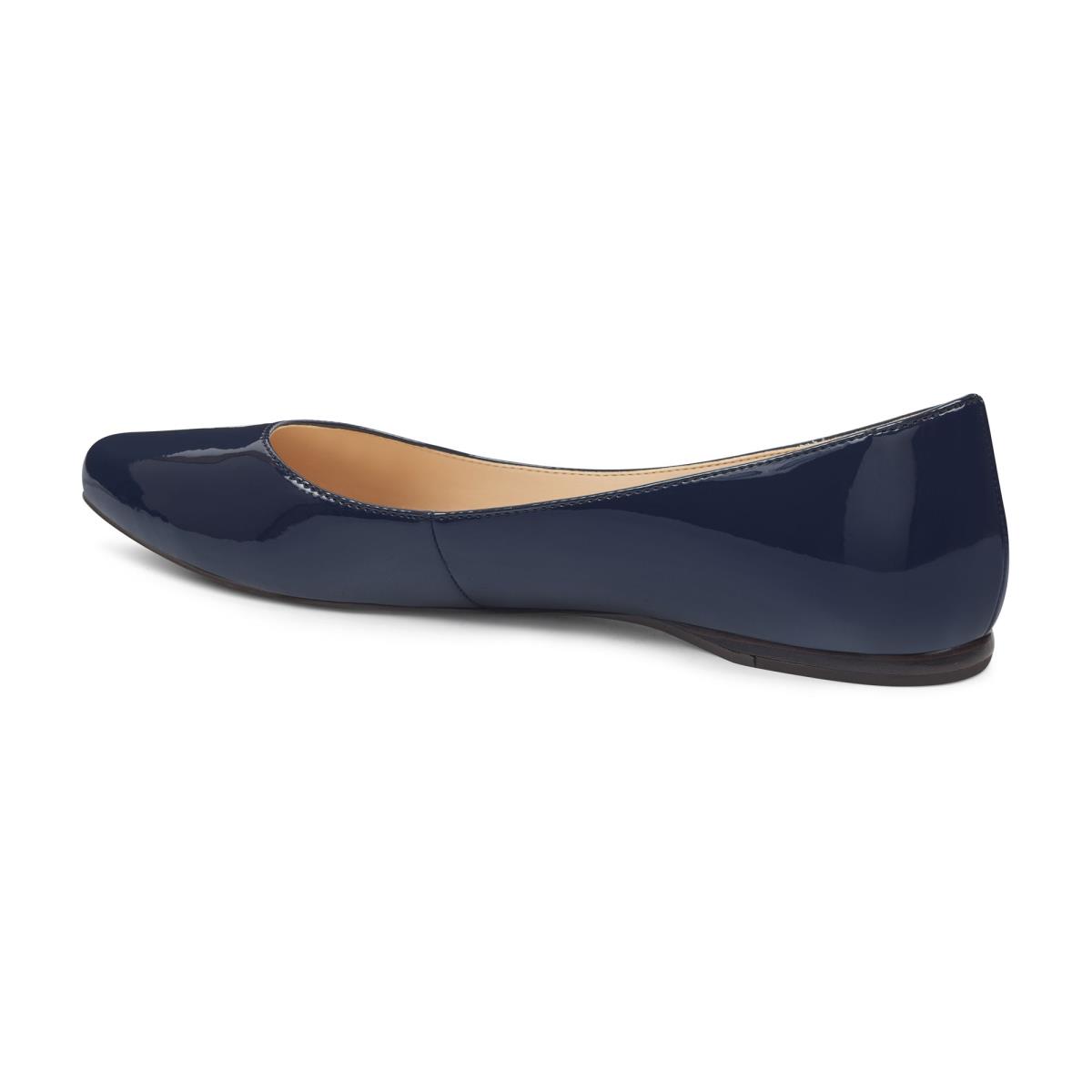 Flats Nine West Speakup Almond Embout Femme Bleu Marine | 7325RBMZQ