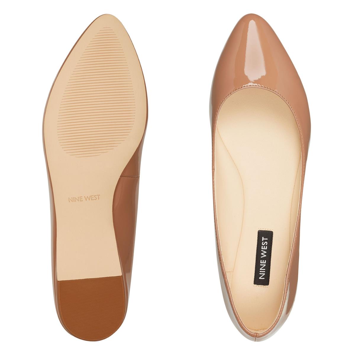 Flats Nine West Speakup Almond Embout Femme Beige | 7430DRCAO