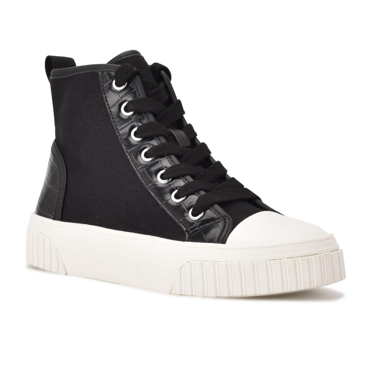 High Top Sneakers Nine West Dyiane Femme Noir | 5479GFEXI