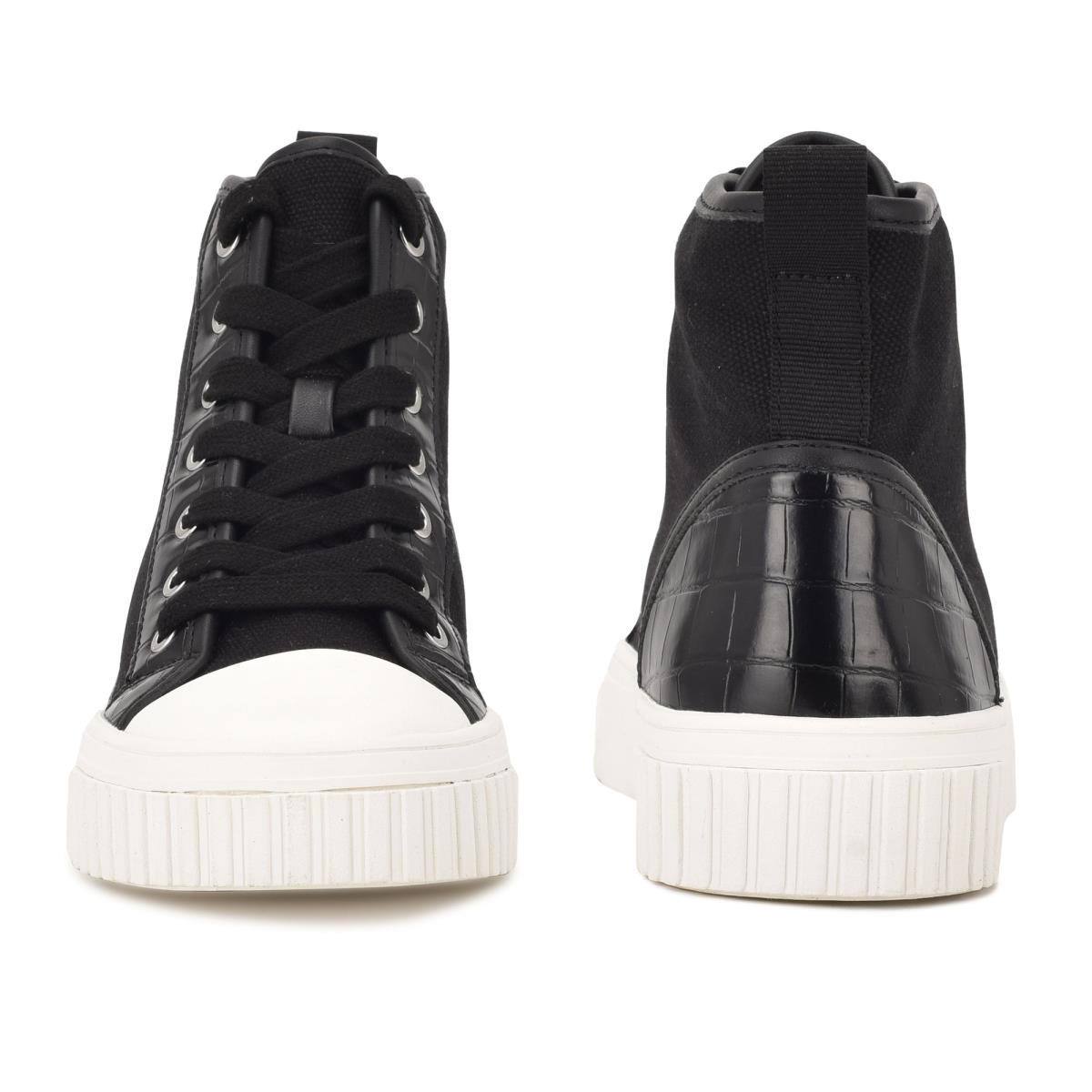 High Top Sneakers Nine West Dyiane Femme Noir | 5479GFEXI