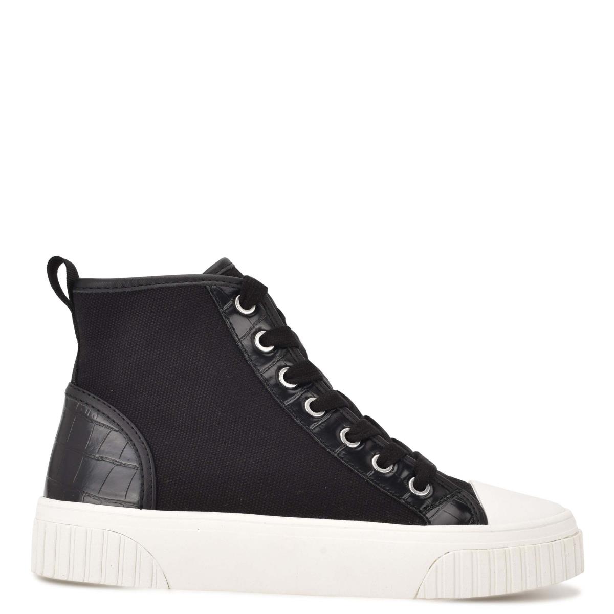 High Top Sneakers Nine West Dyiane Femme Noir | 5479GFEXI