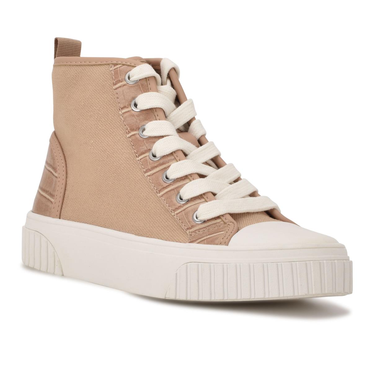 High Top Sneakers Nine West Dyiane Femme Corail Marron | 6734TUEPS