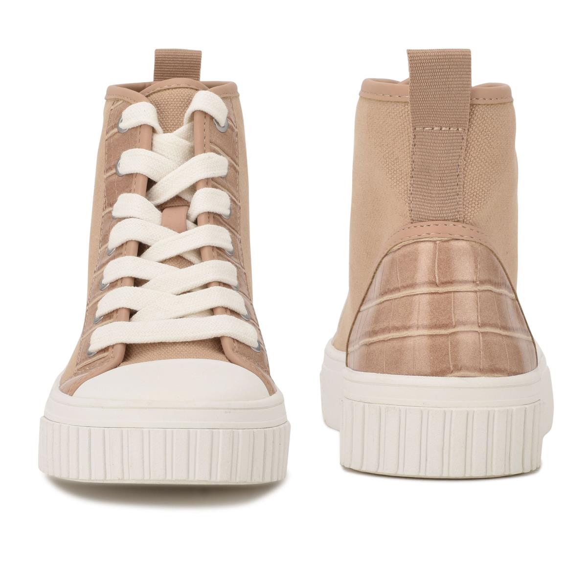 High Top Sneakers Nine West Dyiane Femme Corail Marron | 6734TUEPS