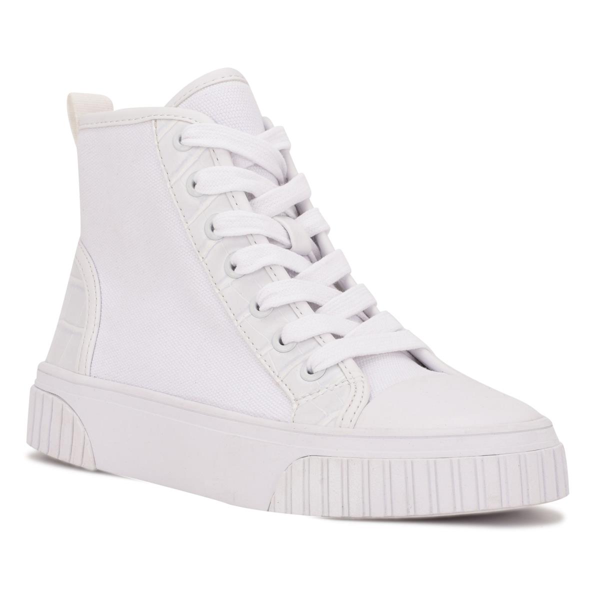 High Top Sneakers Nine West Dyiane Femme Blanche | 7069XSPKB