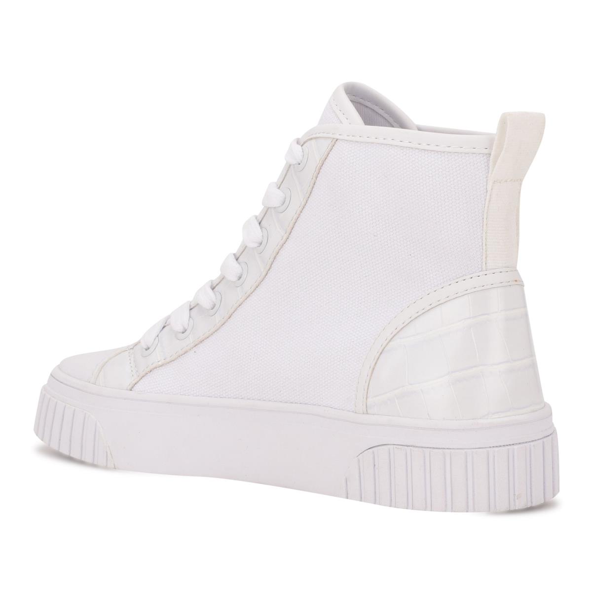 High Top Sneakers Nine West Dyiane Femme Blanche | 7069XSPKB