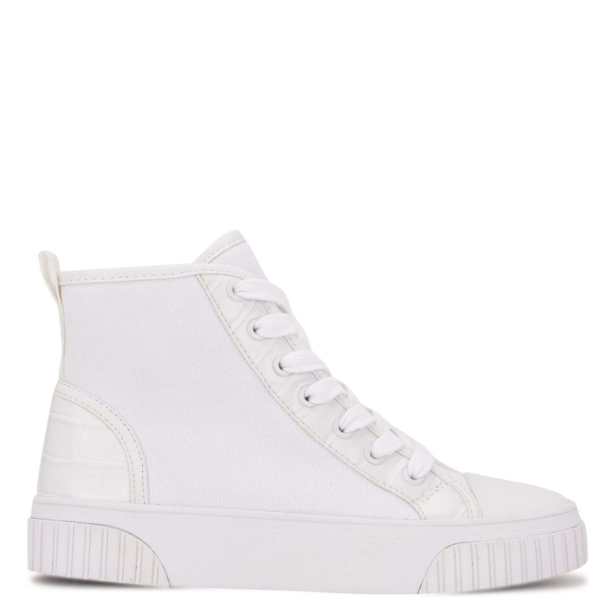 High Top Sneakers Nine West Dyiane Femme Blanche | 7069XSPKB