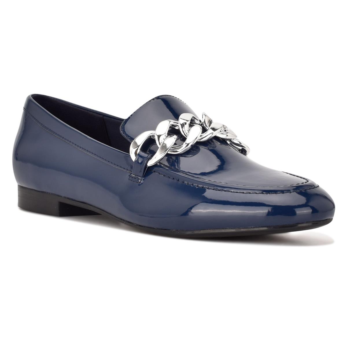 Loafers Nine West Chain Slip-On Femme Bleu | 7160BILMO