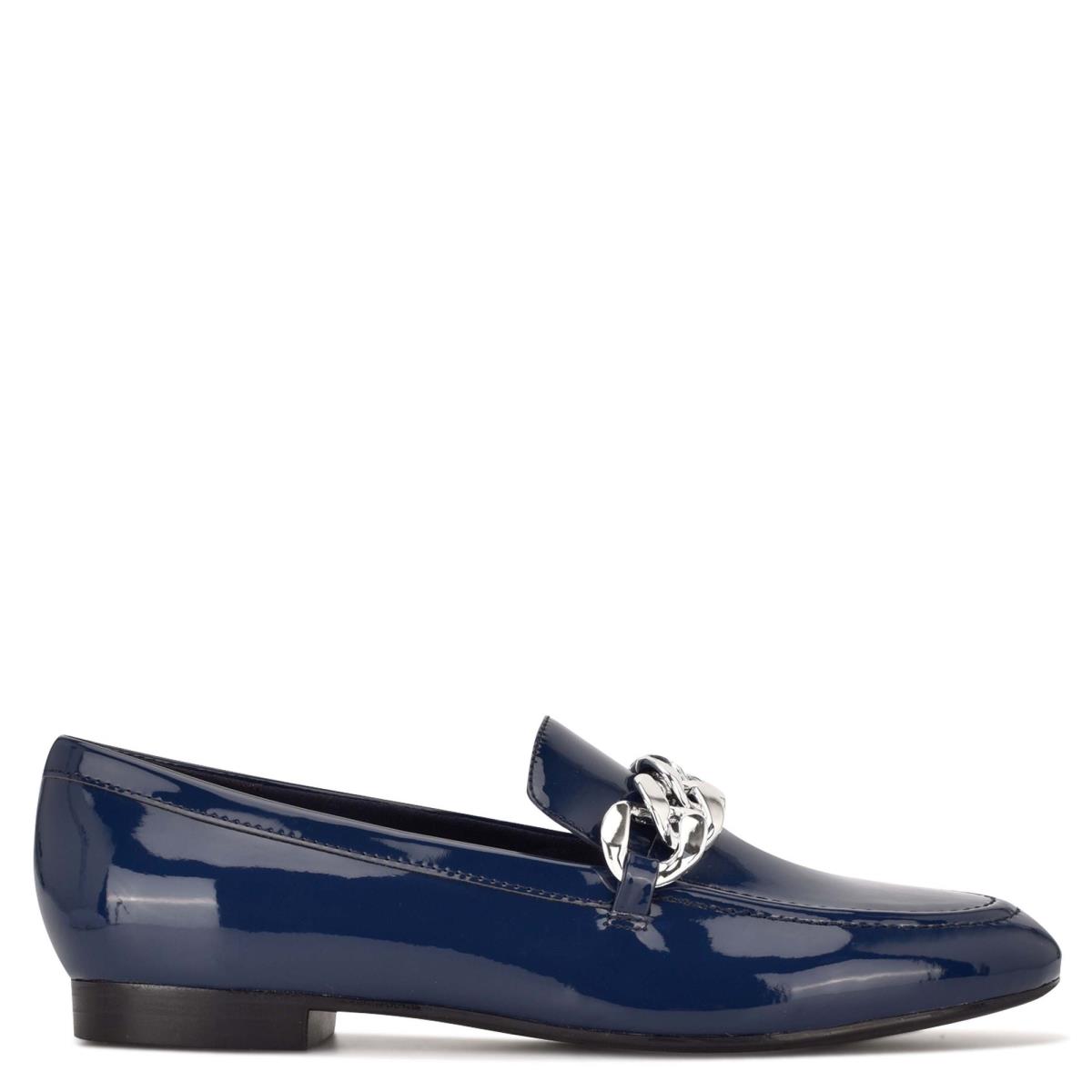 Loafers Nine West Chain Slip-On Femme Bleu | 7160BILMO