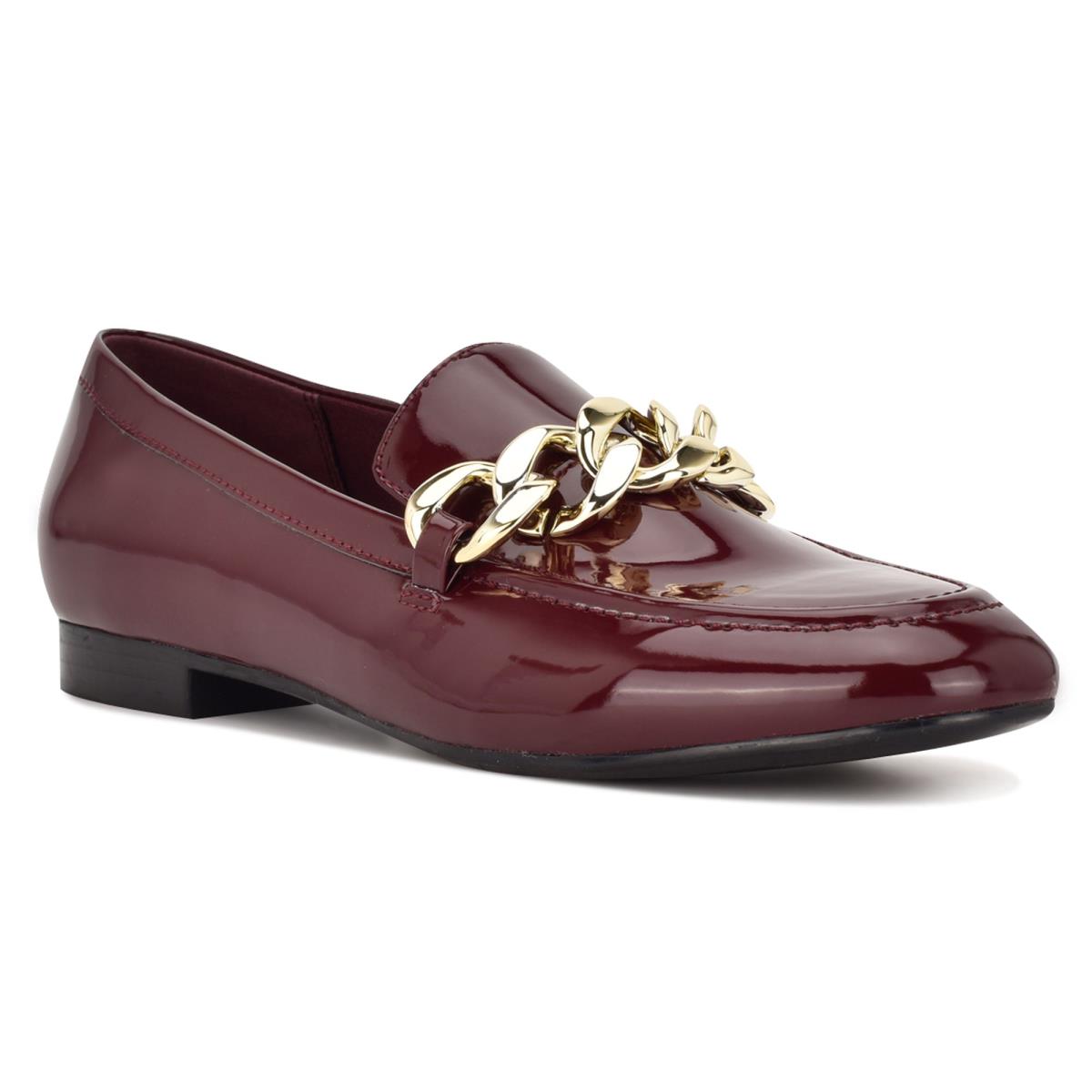 Loafers Nine West Chain Slip-On Femme Rouge | 8014QXPRT