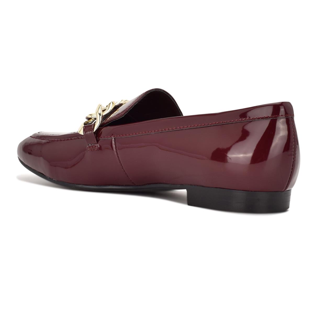 Loafers Nine West Chain Slip-On Femme Rouge | 8014QXPRT