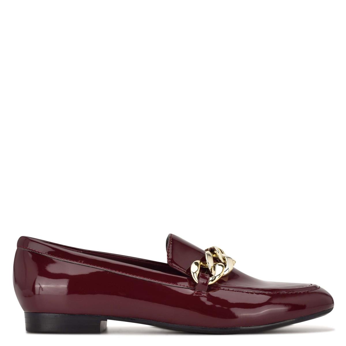 Loafers Nine West Chain Slip-On Femme Rouge | 8014QXPRT