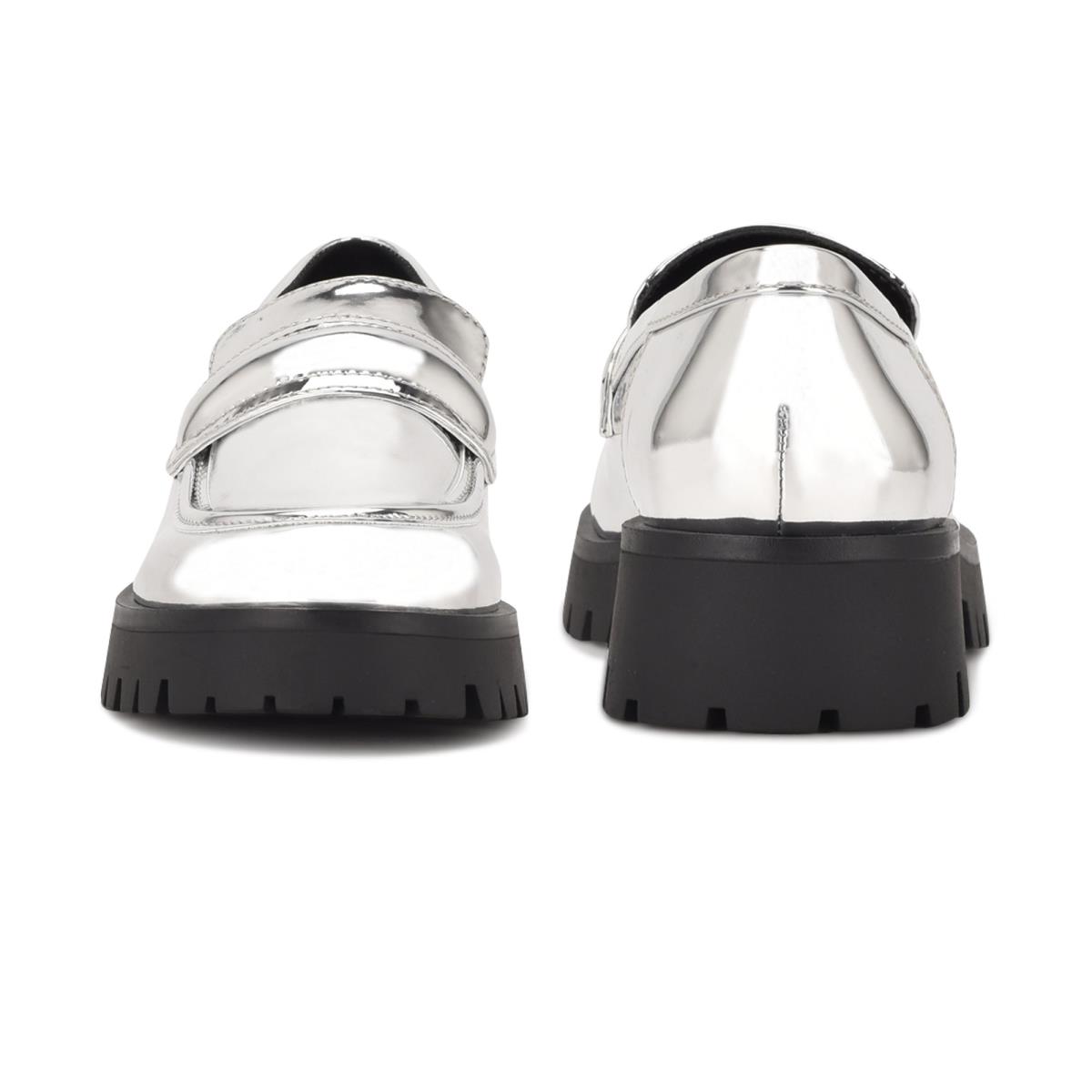 Loafers Nine West Garren Lug Sole Femme Argent | 0342ENXRC