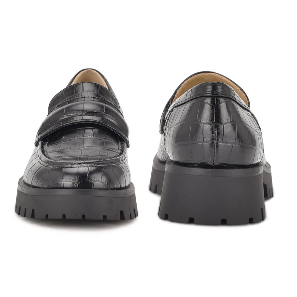 Loafers Nine West Garren Lug Sole Femme Noir | 1847AGMSU