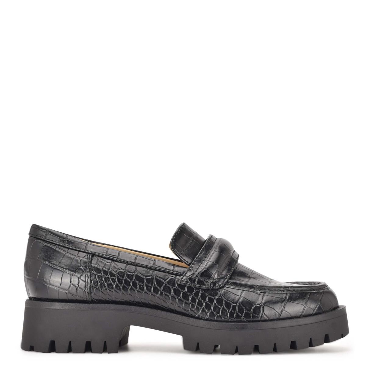 Loafers Nine West Garren Lug Sole Femme Noir | 1847AGMSU