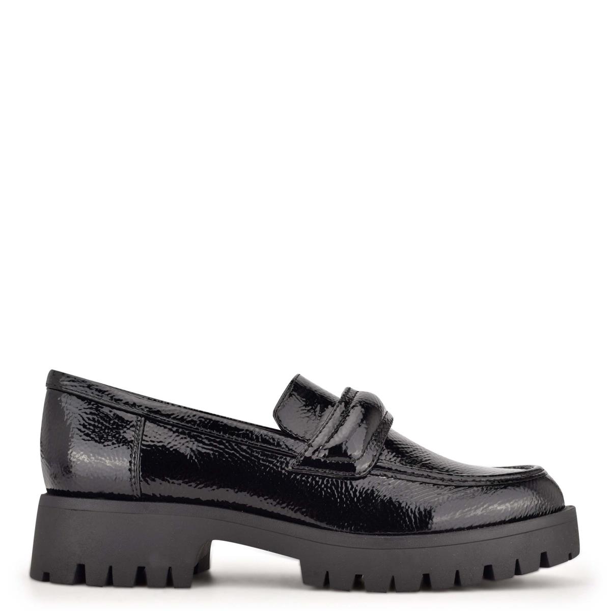 Loafers Nine West Garren Lug Sole Femme Noir | 9872JXAVS