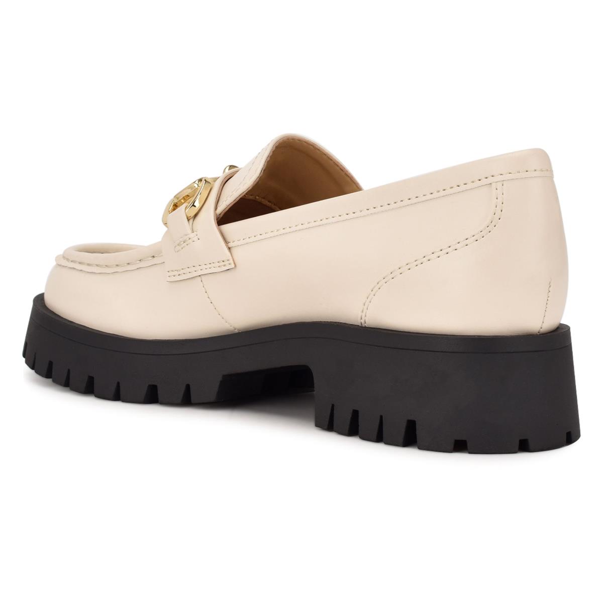 Loafers Nine West Gonehme Lug Sole Femme Blanche | 2573CMXNO