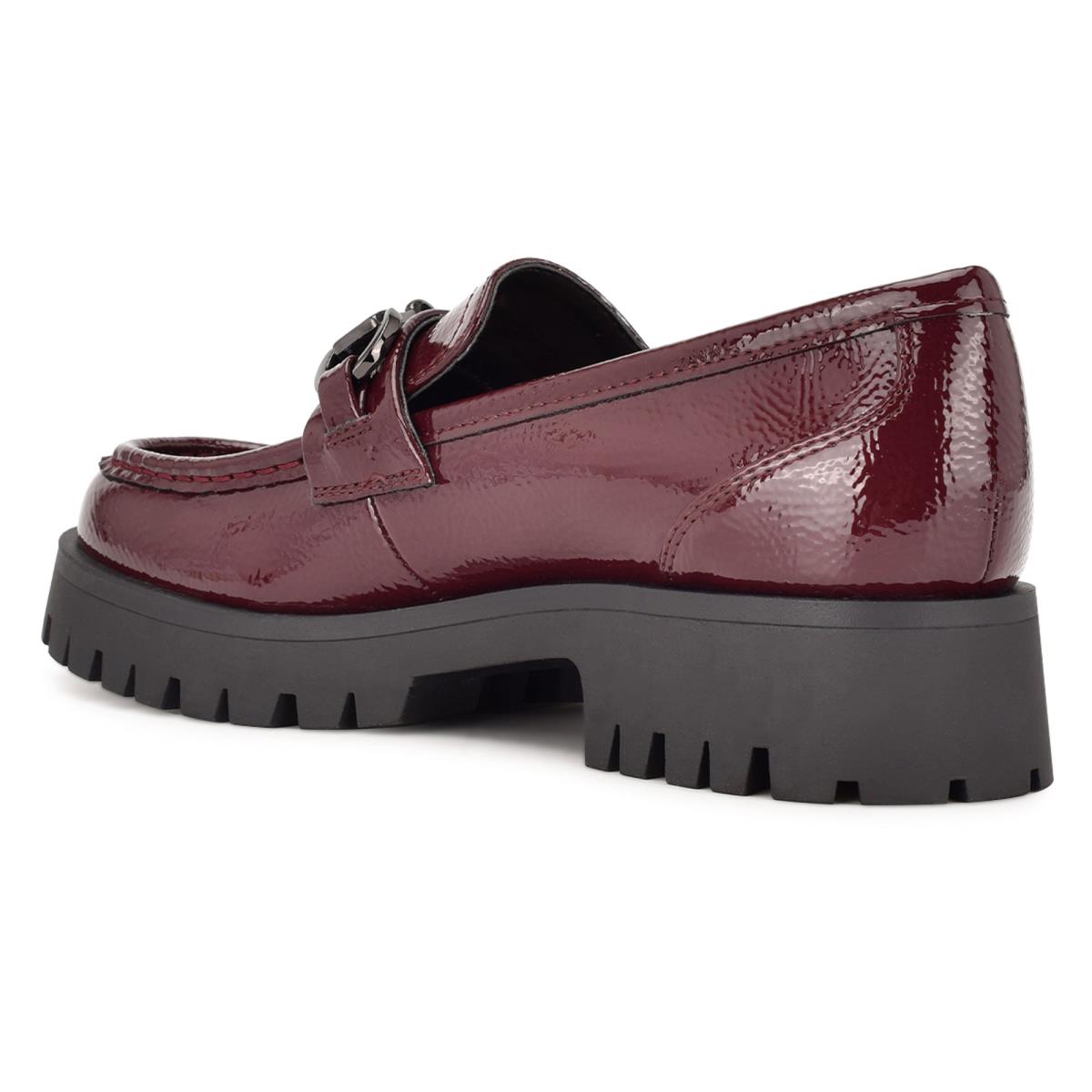 Loafers Nine West Gonehme Lug Sole Femme Rouge | 2805WGNKD