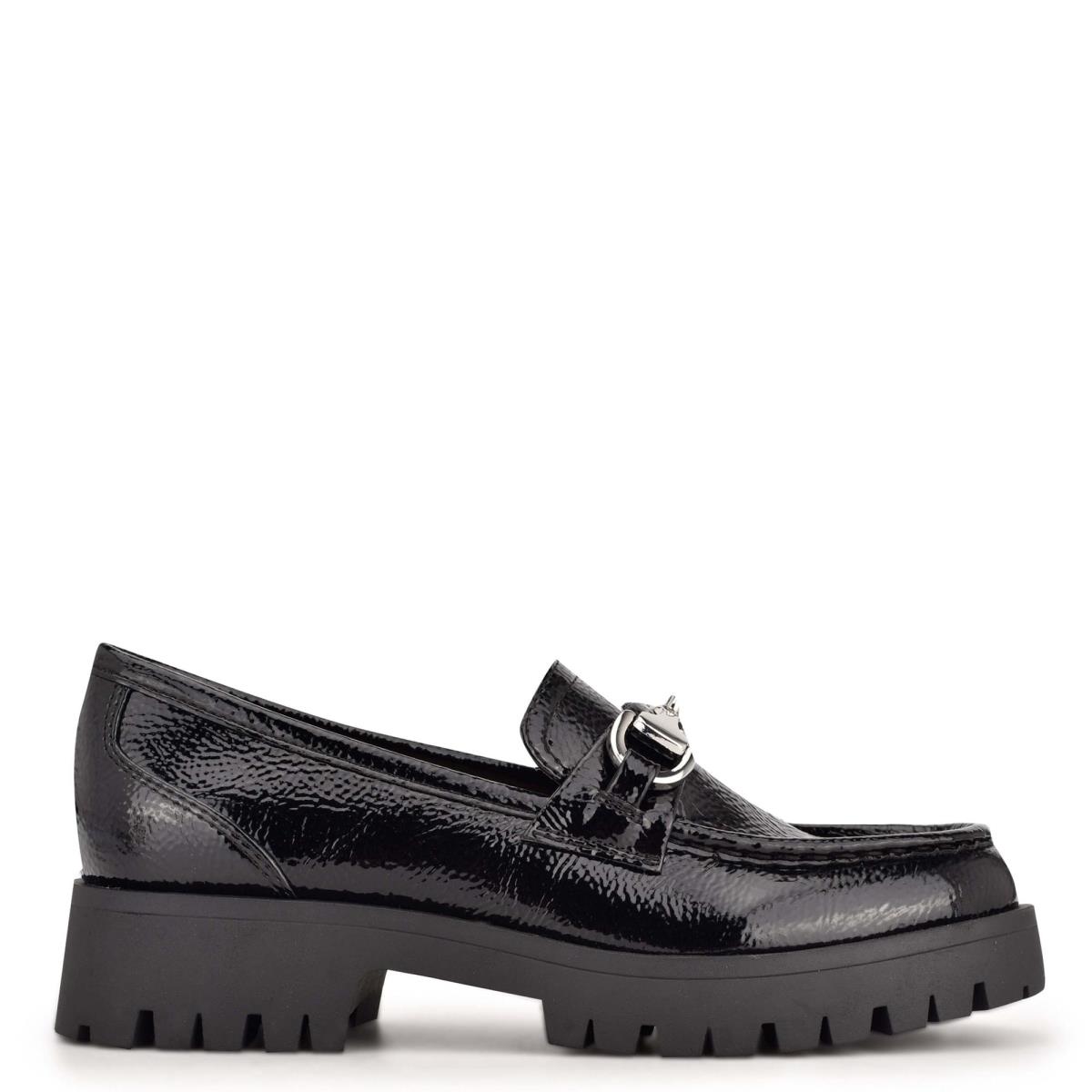 Loafers Nine West Gonehme Lug Sole Femme Noir | 7816WFRTX